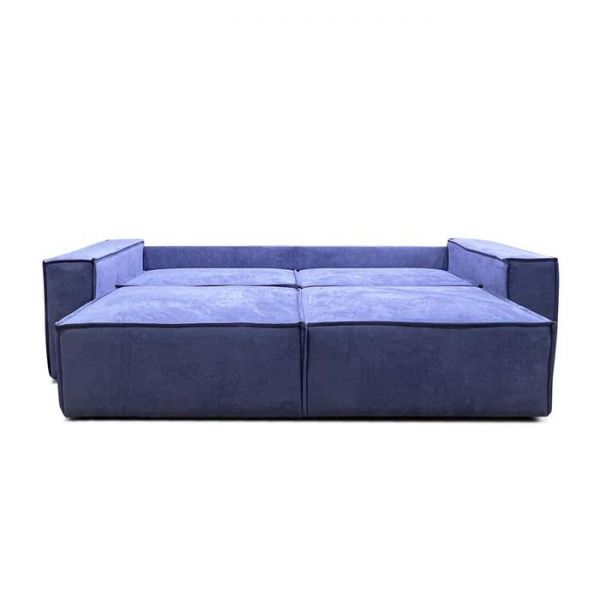 Диван "Бокс", велюр, цвет синий