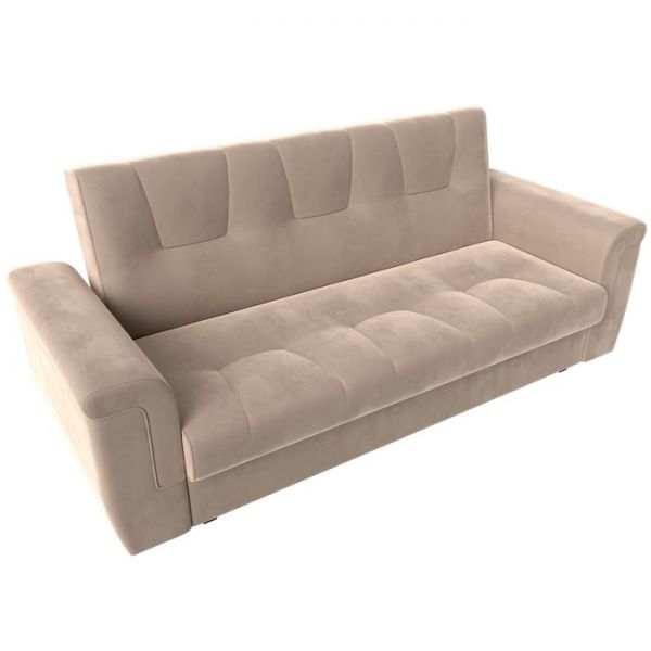 Прямой диван «Эллиот», механизм книжка, велюр, цвет бежевый