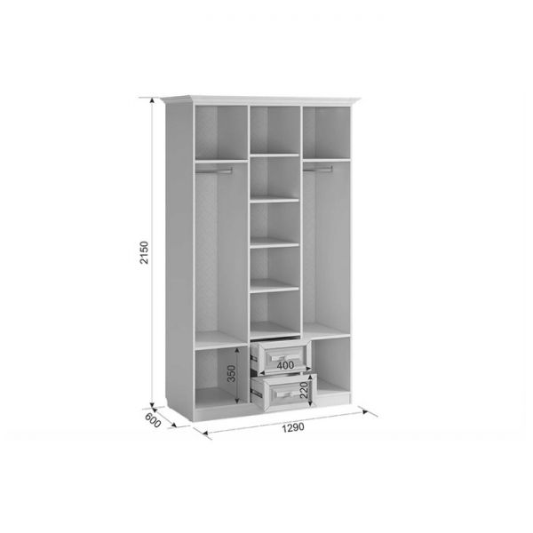 Детский гарнитур Алиса №1 (Комплект 4 предметов) белый/крем