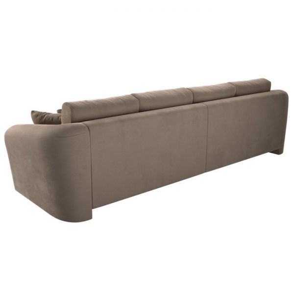 Прямой диван «Милтон», механизм еврокнижка, велюр, цвет бежевый