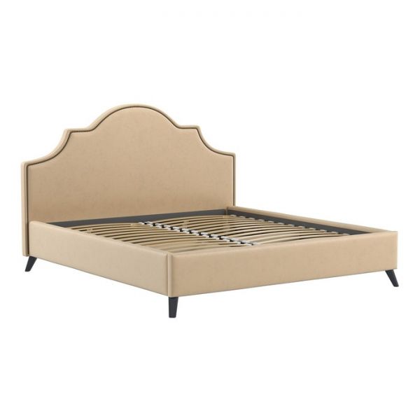 Кровать Фаина, 1800х2000, ортопедическое осн+ПМ, Блиц 04/Золотистый