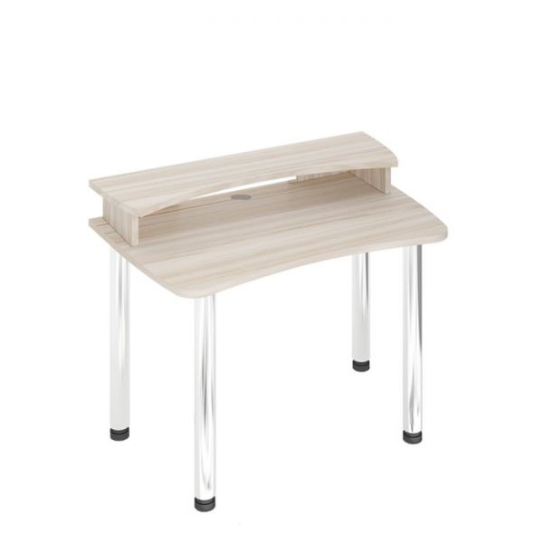 Стол СКЛ-Софт120МО с надстройкой, 1200 ? 750 ? 950 мм, цвет белый жемчуг