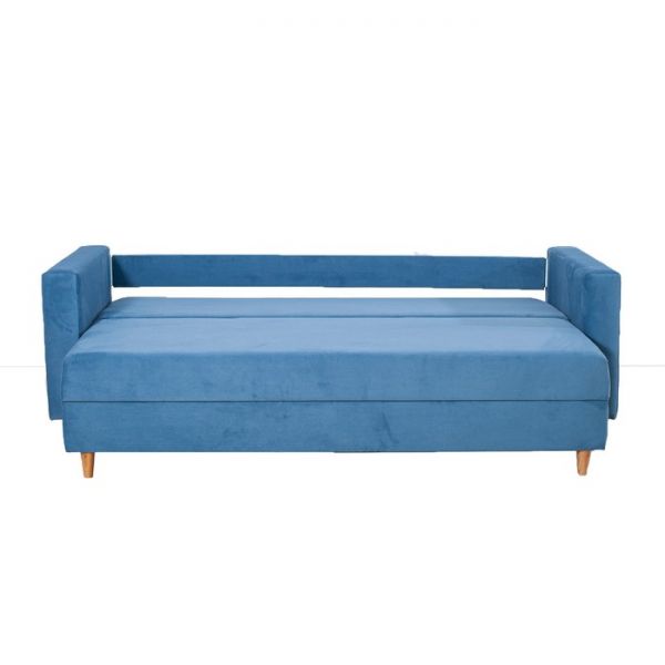 Прямой диван «Ванкувер», механизм еврокнижка, велюр, цвет серый