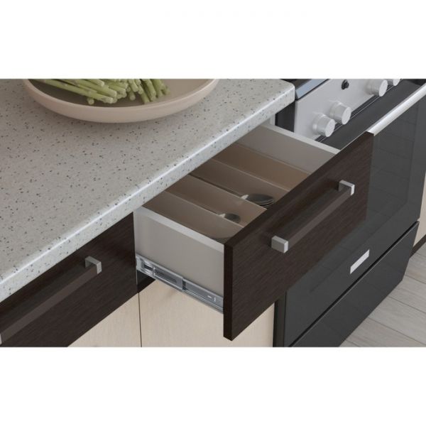 Кухня «Модена» со столешницей, размер 1.8 м, материал ЛДСП, цвет дуб молочный / венге цаво