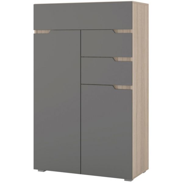 Комод «Анталия», МДФ, цвет сонома, графит софт