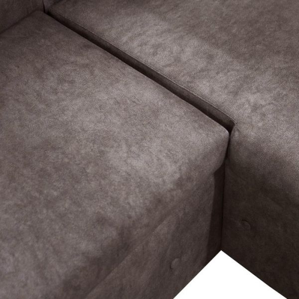 Кухонный уголок «Айриш», правый угол, механизм дельфин, велюр, цвет эмилия дарк браун