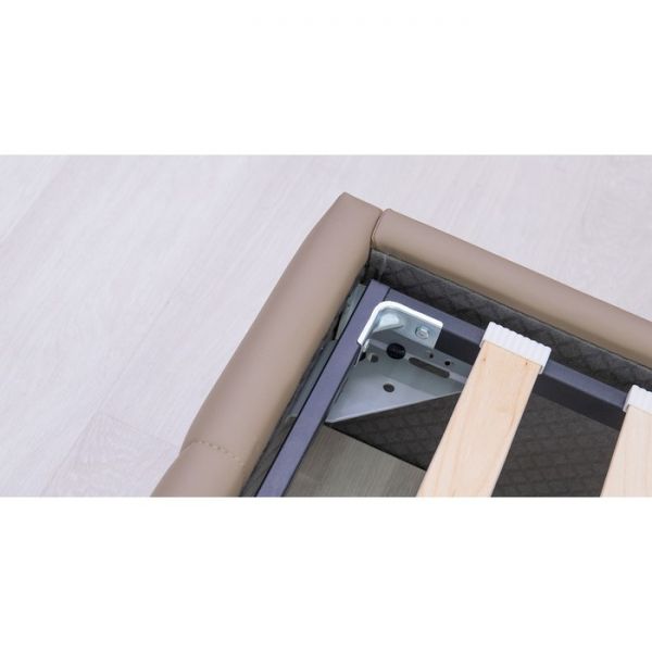 Кровать Хлоя, 1800х2000, ортопедическое осн+ПМ, Пегасо капучино/Бежево-коричневый