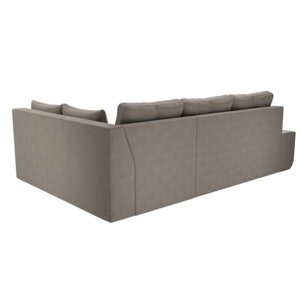 Угловой диван «Амадэус», правый угол, рогожка, цвет бежевый