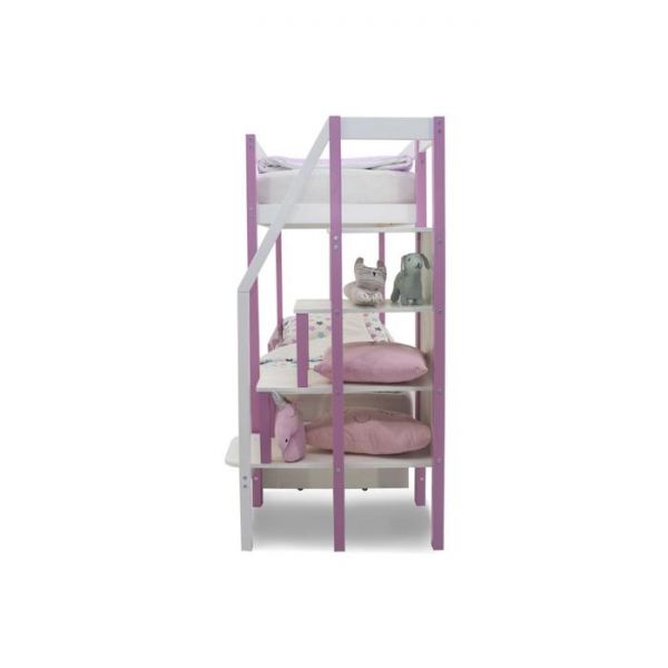 Детская двухъярусная кровать Бельмарко Svogen лаванда-белый