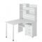 Стол СР-132, угол правый с надстройкой, 1300 ? 1010 ? 1640 мм, цвет белый жемчуг