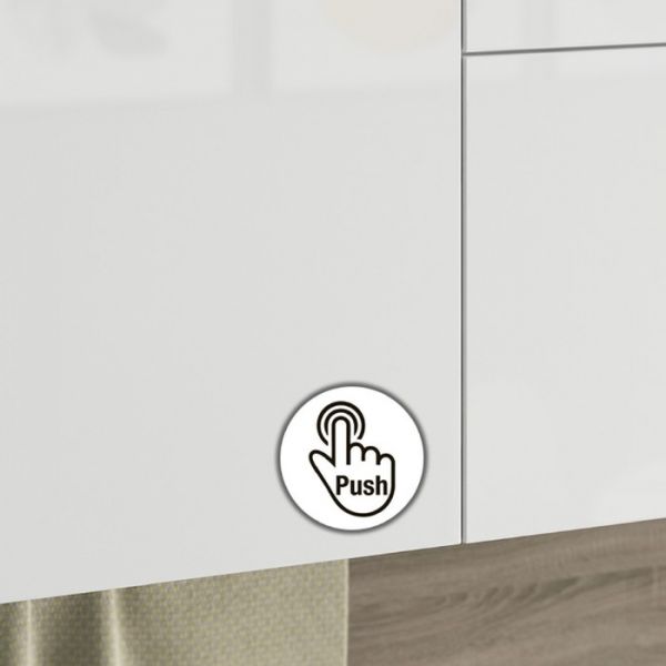 Кухонный гарнитур Бостон 2000х600 белый/белый/красный глянец