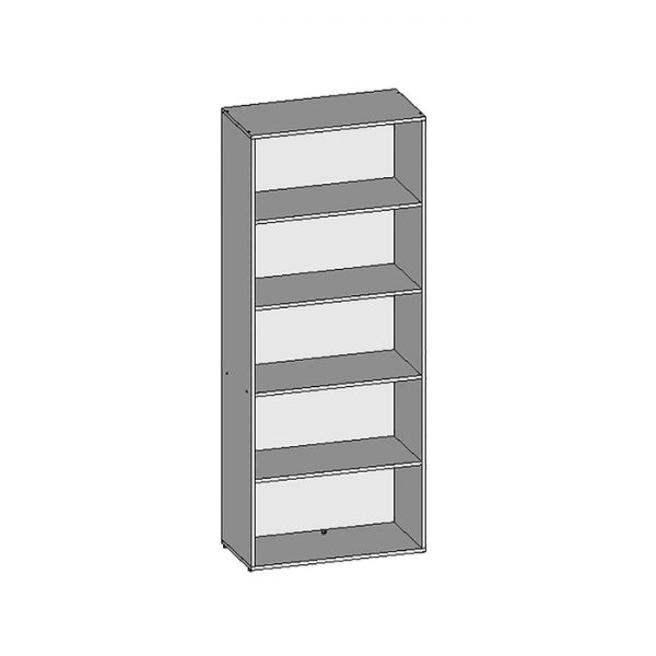 Шкаф для документов НШ-4, 760 ? 380 ? 1890 мм, белый шагр