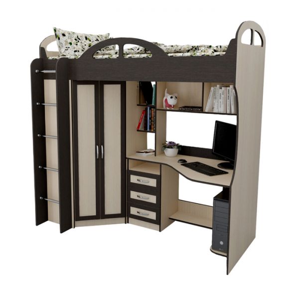 Детский комплекс Вега-1 Левый Дуб молочный/венге