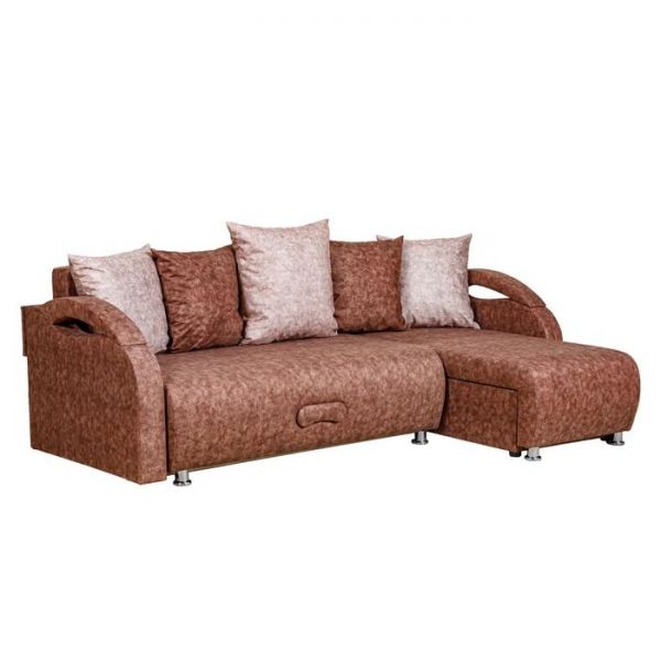 Диван угловой "Юпитер", " тефи коричневый"