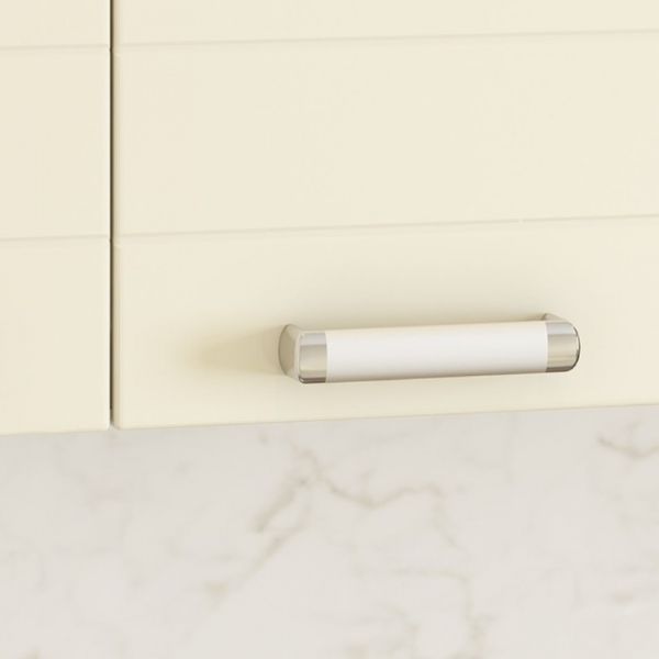 Кухонный гарнитур Виктория 1600х600 белый/крем глянец/шоколад глянец