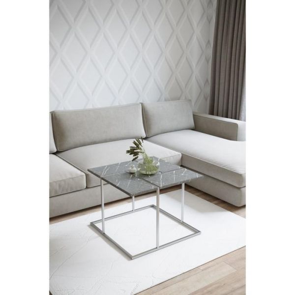 Стол журнальный «Калифорния», 600 ? 600 ? 450 мм, цвет чёрный мрамор