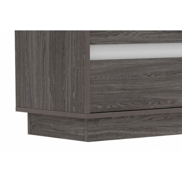 Шкаф для одежды Virginia НМ 11.80-1, 588х400х1874, Белый Скандинавский/Ясень Анкор темный