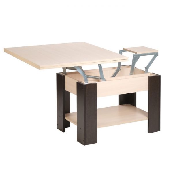 Стол журнальный СЖ-3.2  680/1560х555/755х780трансформер Венге / Дуб молочный