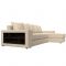 Угловой диван «Дубай», механизм еврокнижка, экокожа, цвет бежевый