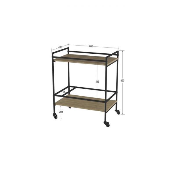 Стол сервировочный «Спич», 680 ? 430 ? 820 мм, цвет дуб сонома