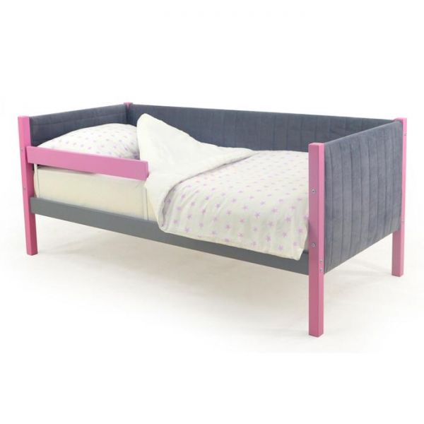 Детская кровать-тахта мягкая Svogen лаванда-графит