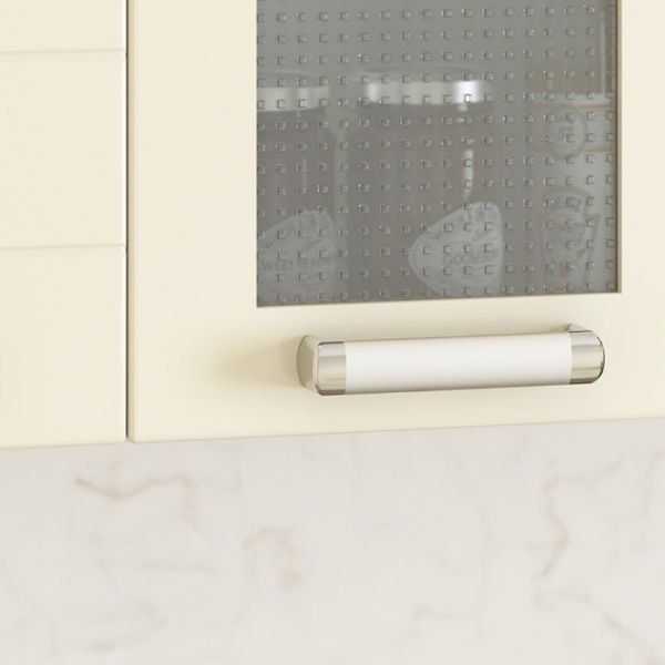 Кухонный гарнитур Виктория 1800х600 белый/крем глянец/шоколад глянец