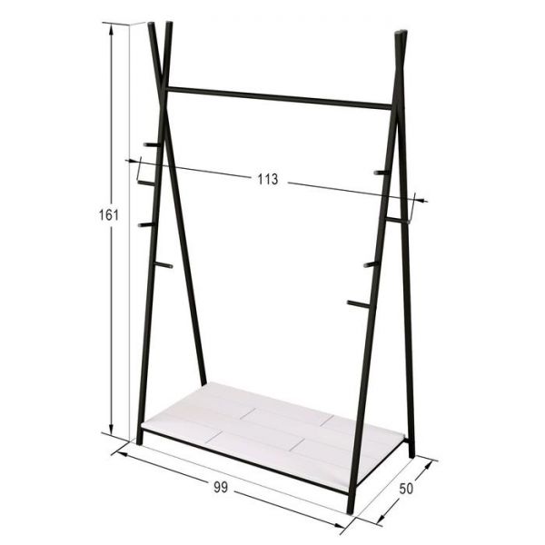 Вешалка гардеробная «Фелтон», 1130 ? 500 ? 1160 мм, цвет дуб американский