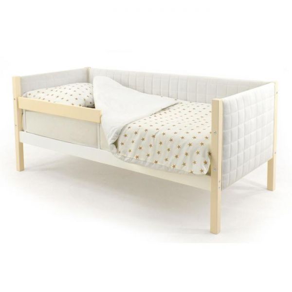 Детская кровать-тахта мягкая Svogen бежево-белый