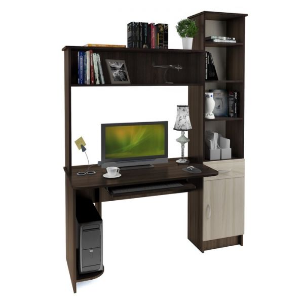 Стол компьютерный Интел-2 1500х600х2000 Бодега тёмный/Бодега светлый