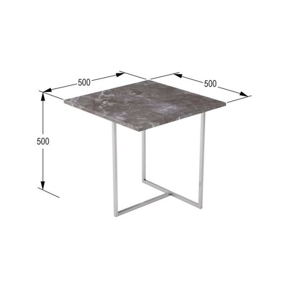 Стол журнальный «Бекко», 500 ? 500 ? 500 мм, МДФ, цвет серый мрамор