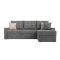 Угловой диван «Ливерпуль», механизм дельфин, рогожка, правый угол, цвет серый