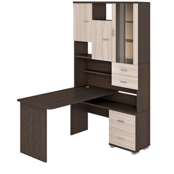 Стол компьютерный «СР 620/140», 1300 ? 1400 ? 2160 мм, левый, цвет венге/карамель/венге