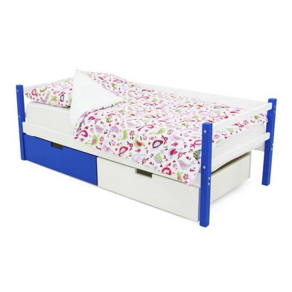 Детская кровать-тахта Svogen сине-белый