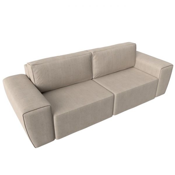 Прямой диван «Беккер», механизм еврокнижка, рогожка, цвет бежевый