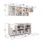 Кухонный гарнитур Виктория 2200х600 белый/белый металлик/графит металлик