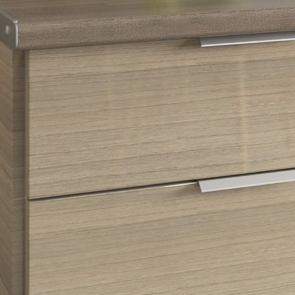 Кухонный гарнитур Бостон 1600х600 белый/крем глянец/дуб скальный глянец