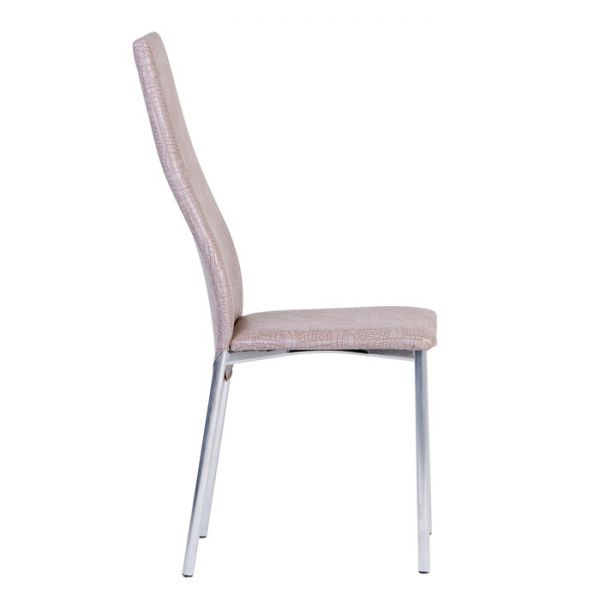 Стул "ВОЛНА" Серебро/шоколадная рептилия