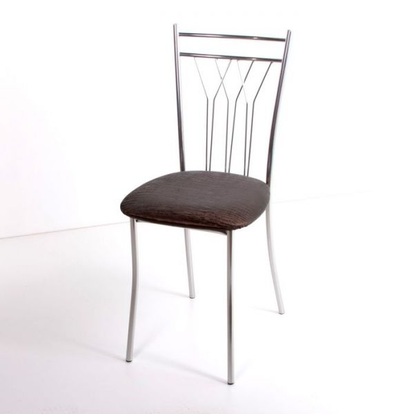 Стул на металлокаркасе Премьер СТ хром люкс/белый