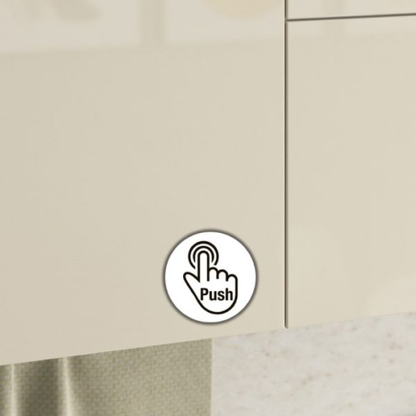 Кухонный гарнитур Бостон 1800х600 белый/крем глянец/дуб скальный глянец