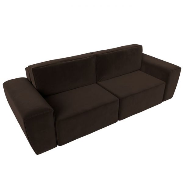 Прямой диван «Беккер», механизм еврокнижка, микровельвет, цвет бежевый