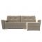 Угловой диван «Амстердам», механизм еврокнижка, микровельвет, цвет бежевый