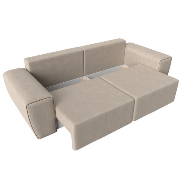 Прямой диван «Беккер», механизм еврокнижка, рогожка, цвет бежевый