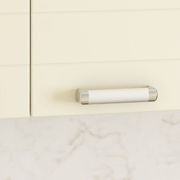 Кухонный гарнитур Виктория 1800х600 белый/крем глянец/шоколад глянец