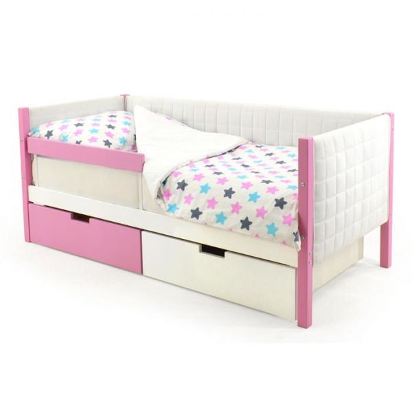 Детская кровать-тахта мягкая Svogen лаванда-белый