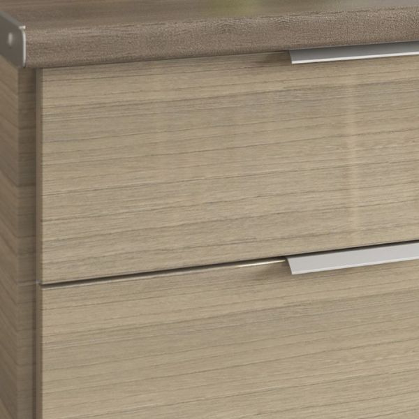 Кухонный гарнитур Бостон 1800х600 белый/крем глянец/дуб скальный глянец