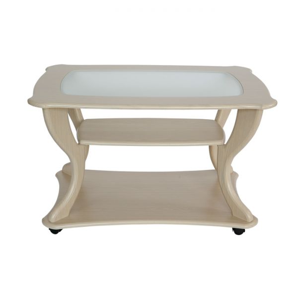 Стол журнальный «Маэстро», со стеклом сжс-02, 900 ? 600 ? 560 мм, цвет дуб белёный