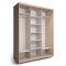 Шкаф-купе Удачный 3 зеркала 2370х600х2300 Венге Темный