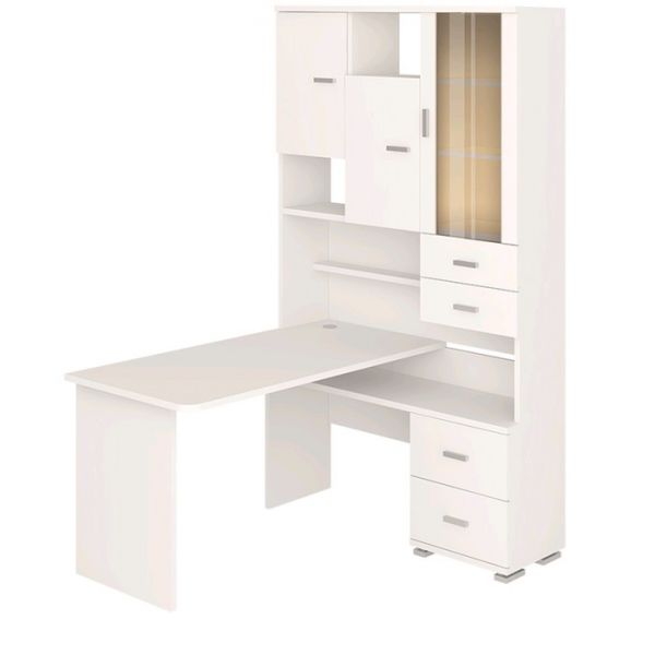 Стол компьютерный «СР 620/140», 1300 ? 1400 ? 2160 мм, левый, цвет белый