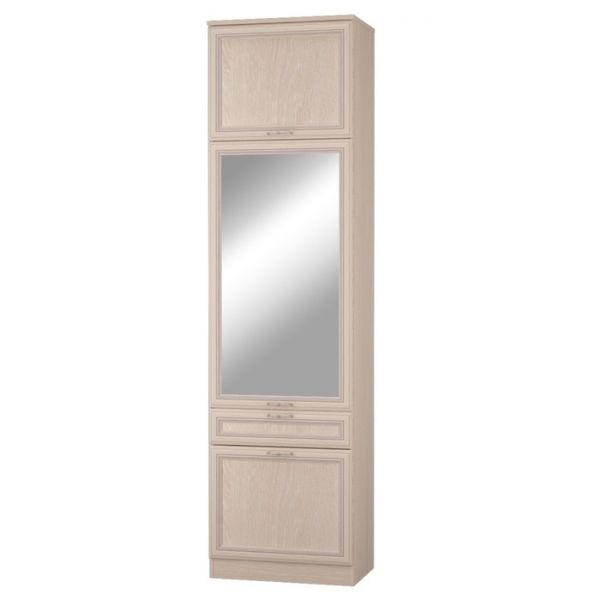 Пенал с ящиками и дверкой ВЕРОНА 600х384х2243 Дуб атлан/рамка МДФ дуб атланта с патиной