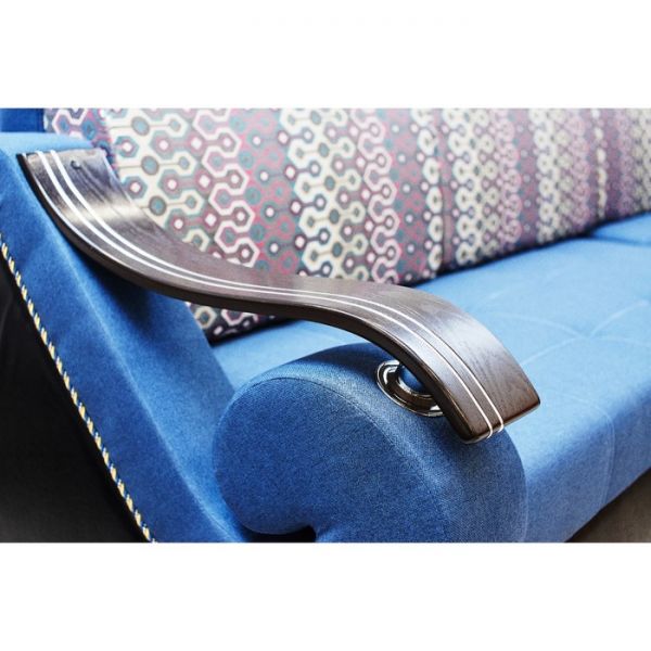 Диван «Дубаи 2» с оттоманкой, ППУ, правый угол, цвет монтана 158/султан виолет/астор 900